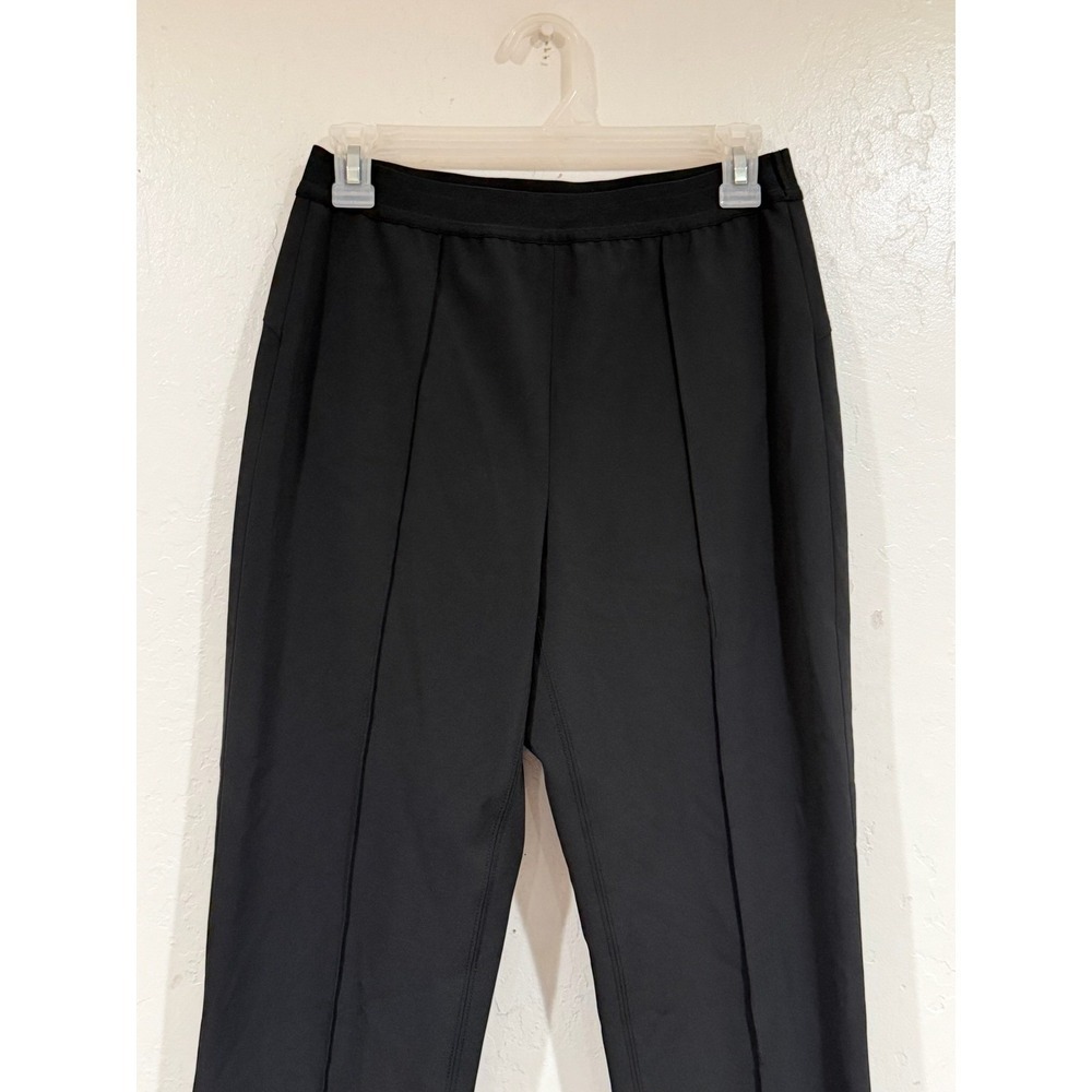 Helmut Lang Black Pintuck Slim Leg Pants Side Slit Ankle Trousers Size Medium - Picture 6 of 10